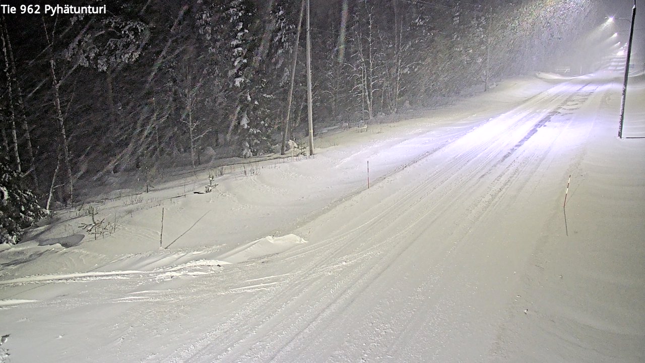 Weather Camera Image Road 962 Pelkosenniemi Pyhätunturi, Pelkosenniemi, Lappi