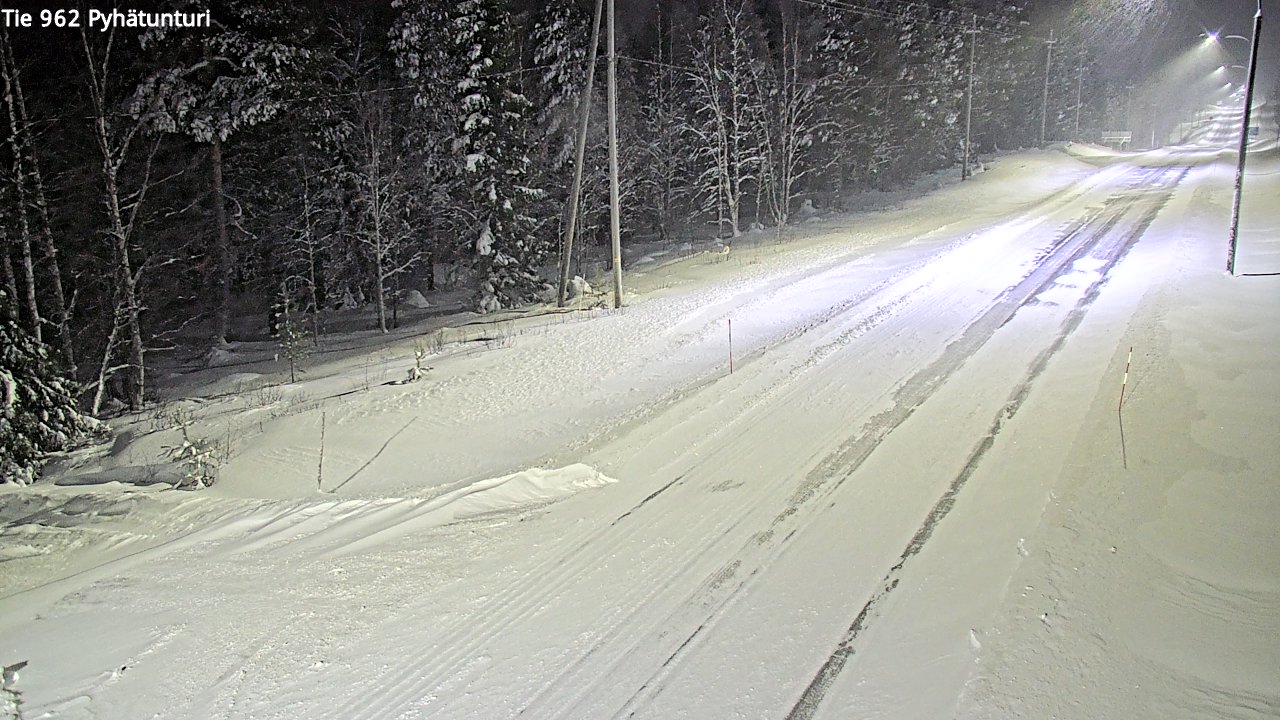Weather Camera Image Road 962 Pelkosenniemi Pyhätunturi, Pelkosenniemi, Lappi