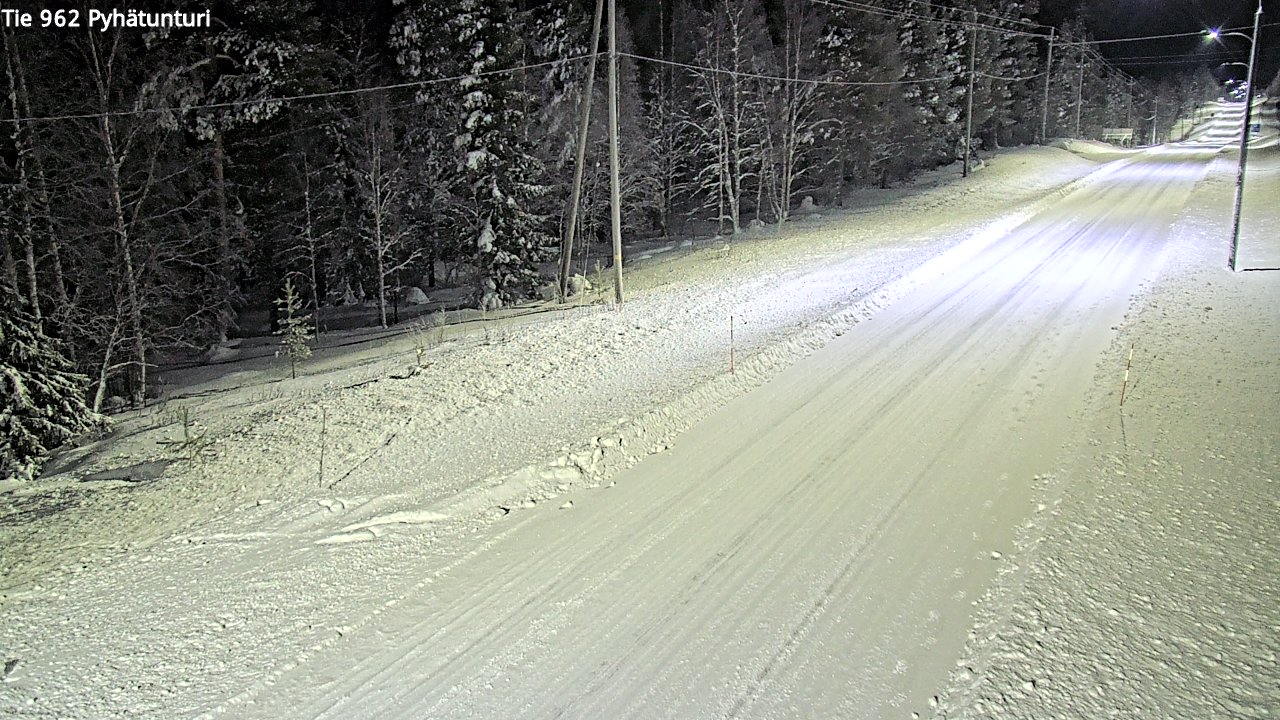 Weather Camera Image Road 962 Pelkosenniemi Pyhätunturi, Pelkosenniemi, Lappi