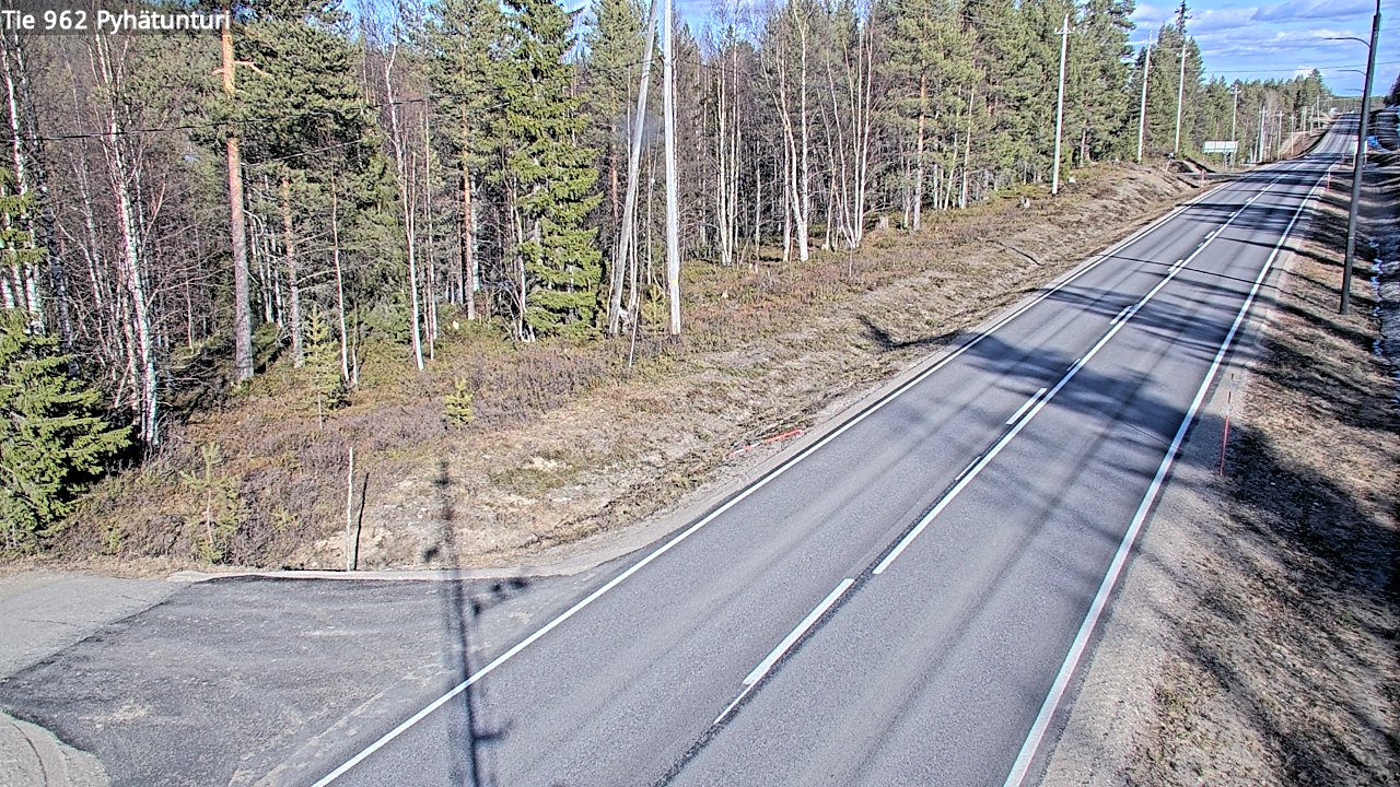 Weather Camera Image Väg 962 Pelkosenniemi Pyhätunturi, Pelkosenniemi, Lappi