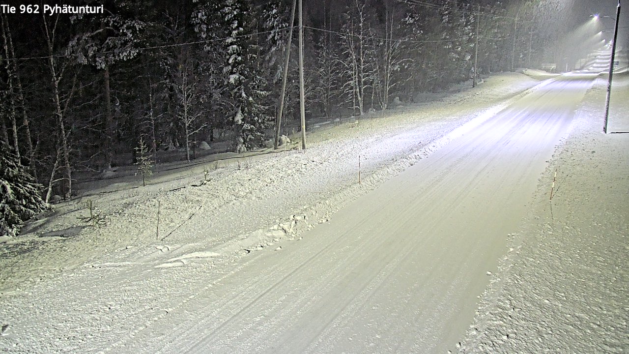 Weather Camera Image Road 962 Pelkosenniemi Pyhätunturi, Pelkosenniemi, Lappi