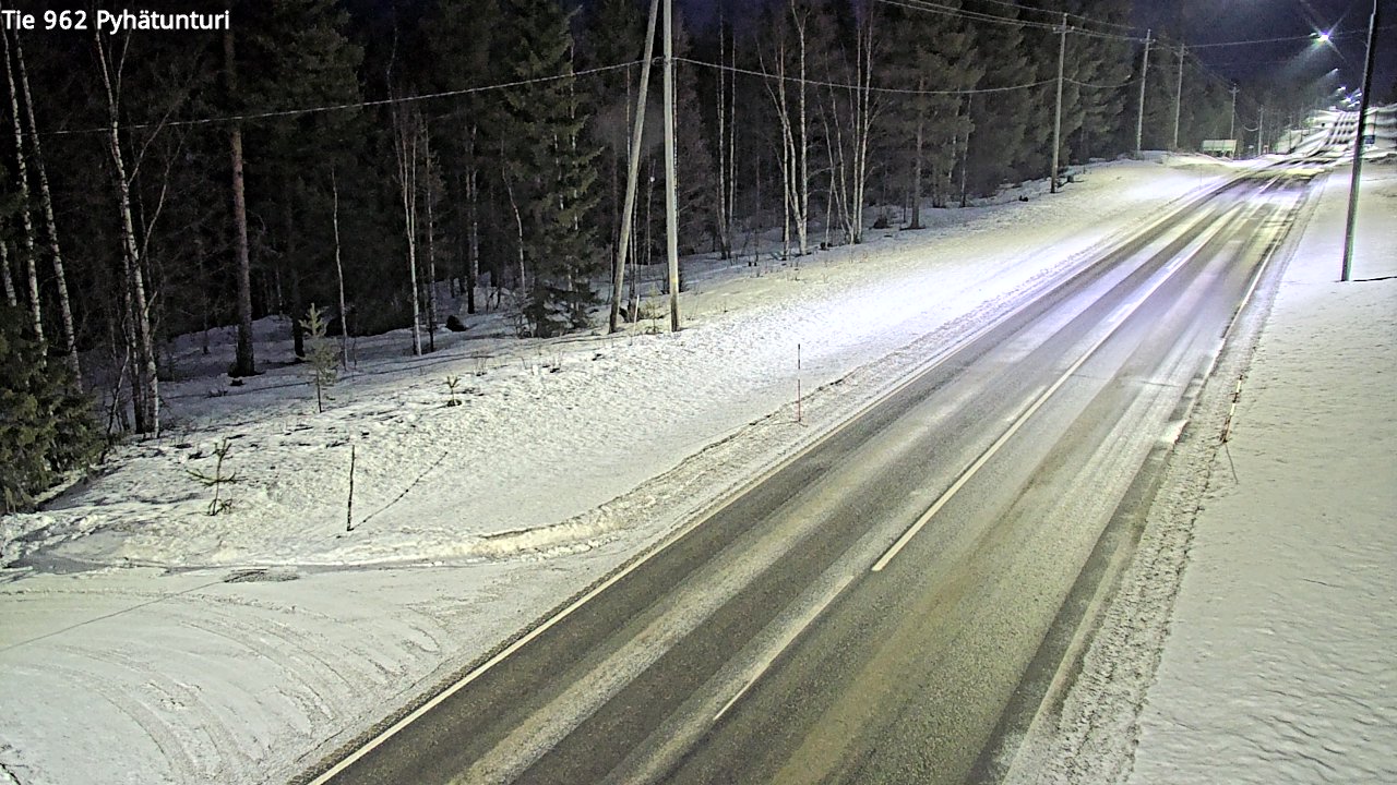 Weather Camera Image Road 962 Pelkosenniemi Pyhätunturi, Pelkosenniemi, Lappi