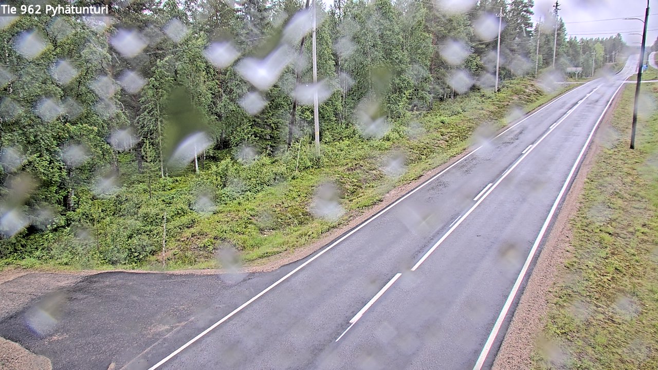 Weather Camera Image Väg 962 Pelkosenniemi Pyhätunturi, Pelkosenniemi, Lappi