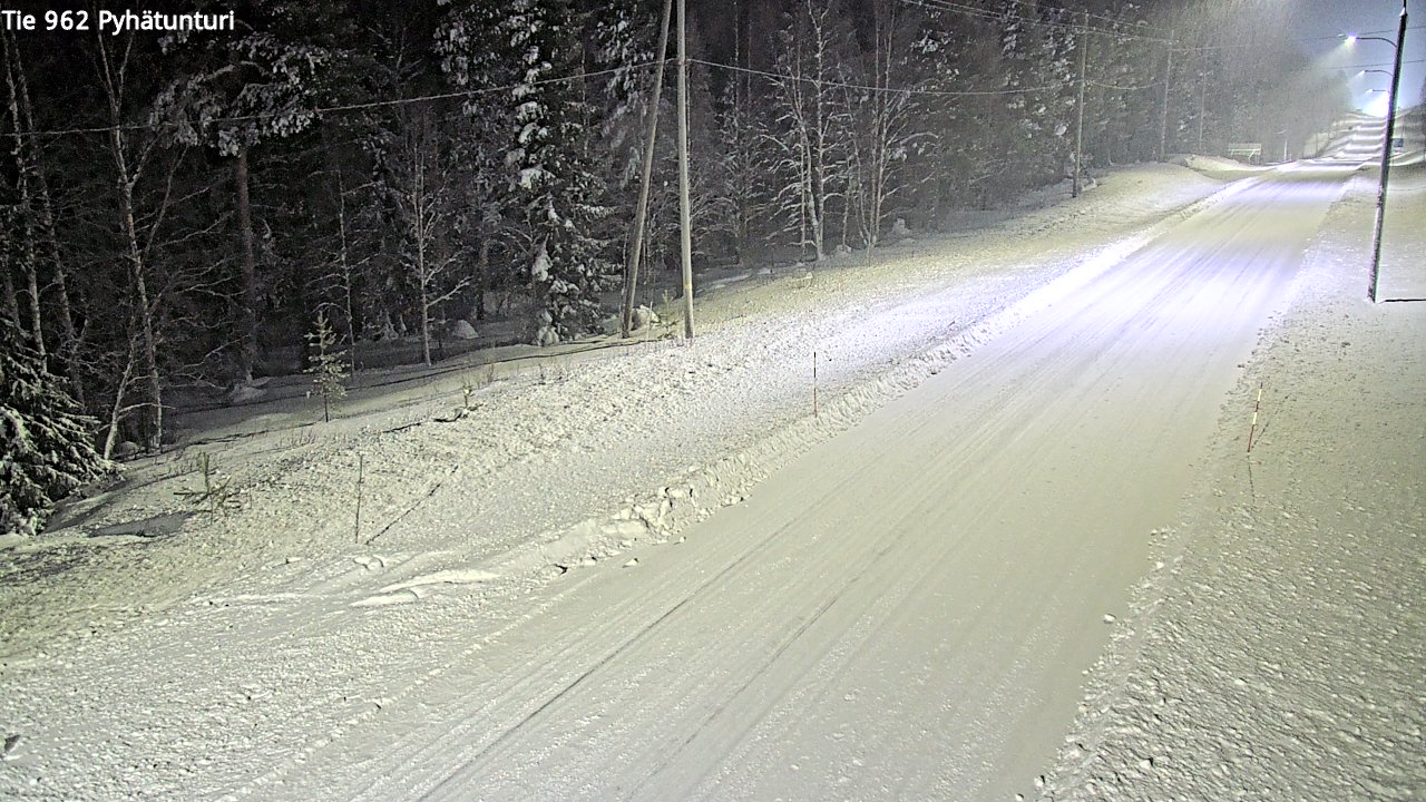 Weather Camera Image Road 962 Pelkosenniemi Pyhätunturi, Pelkosenniemi, Lappi