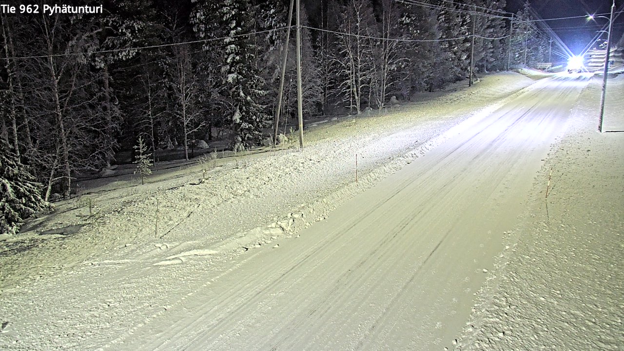 Weather Camera Image Road 962 Pelkosenniemi Pyhätunturi, Pelkosenniemi, Lappi