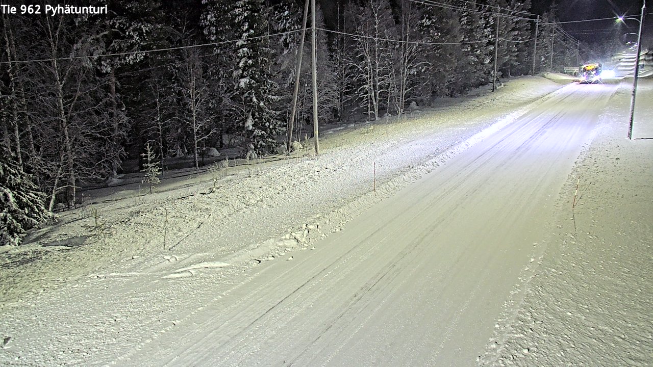 Weather Camera Image Road 962 Pelkosenniemi Pyhätunturi, Pelkosenniemi, Lappi
