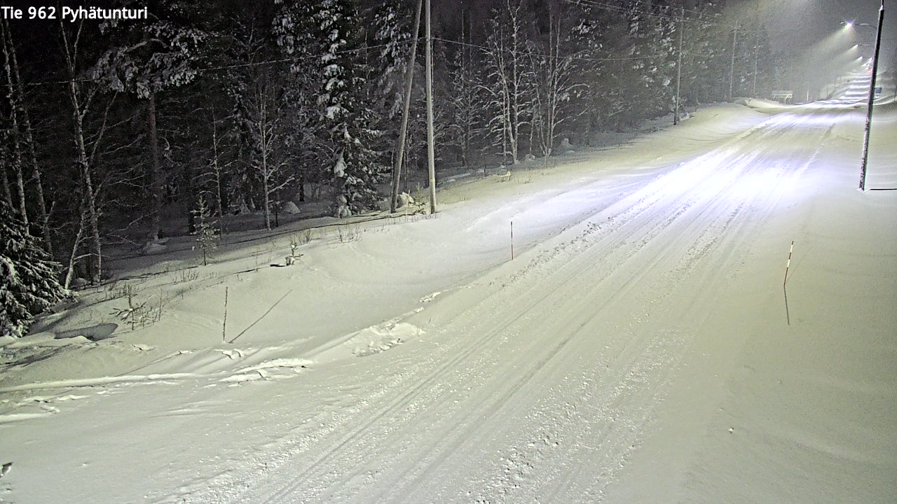 Weather Camera Image Road 962 Pelkosenniemi Pyhätunturi, Pelkosenniemi, Lappi