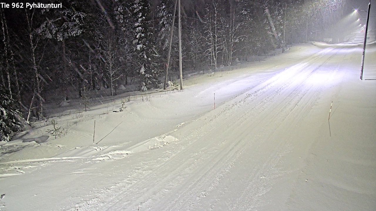Weather Camera Image Road 962 Pelkosenniemi Pyhätunturi, Pelkosenniemi, Lappi