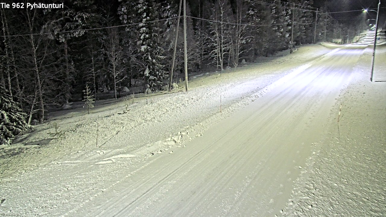 Weather Camera Image Road 962 Pelkosenniemi Pyhätunturi, Pelkosenniemi, Lappi