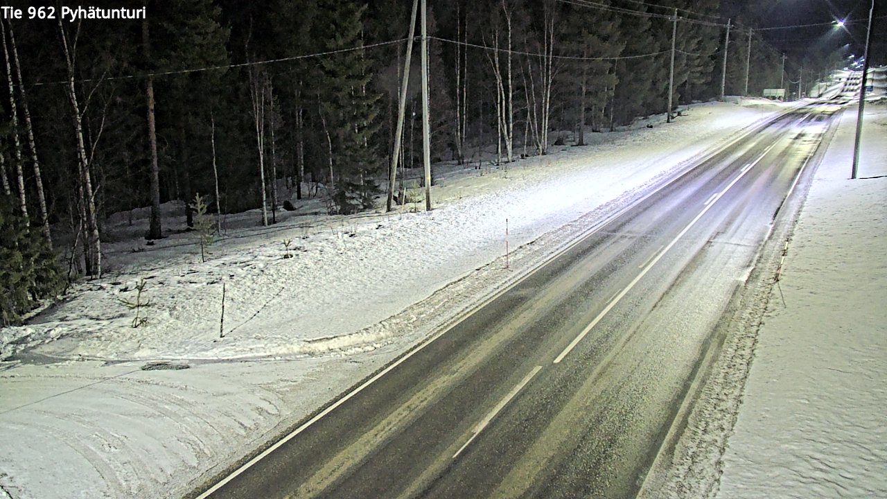 Weather Camera Image Road 962 Pelkosenniemi Pyhätunturi, Pelkosenniemi, Lappi