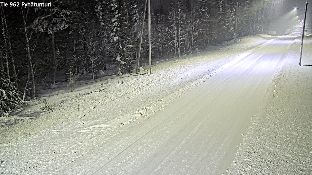 Weather Camera Image Road 962 Pelkosenniemi Pyhätunturi, Pelkosenniemi, Lappi