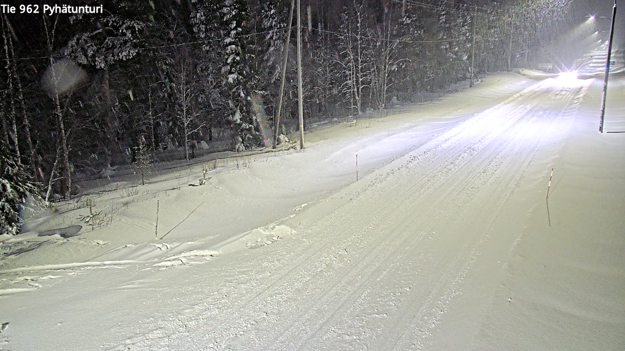 Weather Camera Image Road 962 Pelkosenniemi Pyhätunturi, Pelkosenniemi, Lappi