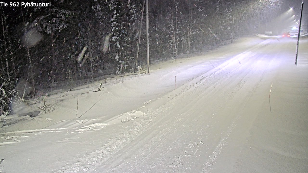 Weather Camera Image Road 962 Pelkosenniemi Pyhätunturi, Pelkosenniemi, Lappi