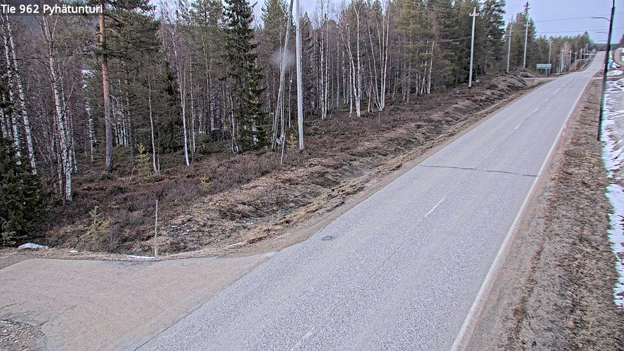 Weather Camera Image Road 962 Pelkosenniemi Pyhätunturi, Pelkosenniemi, Lappi