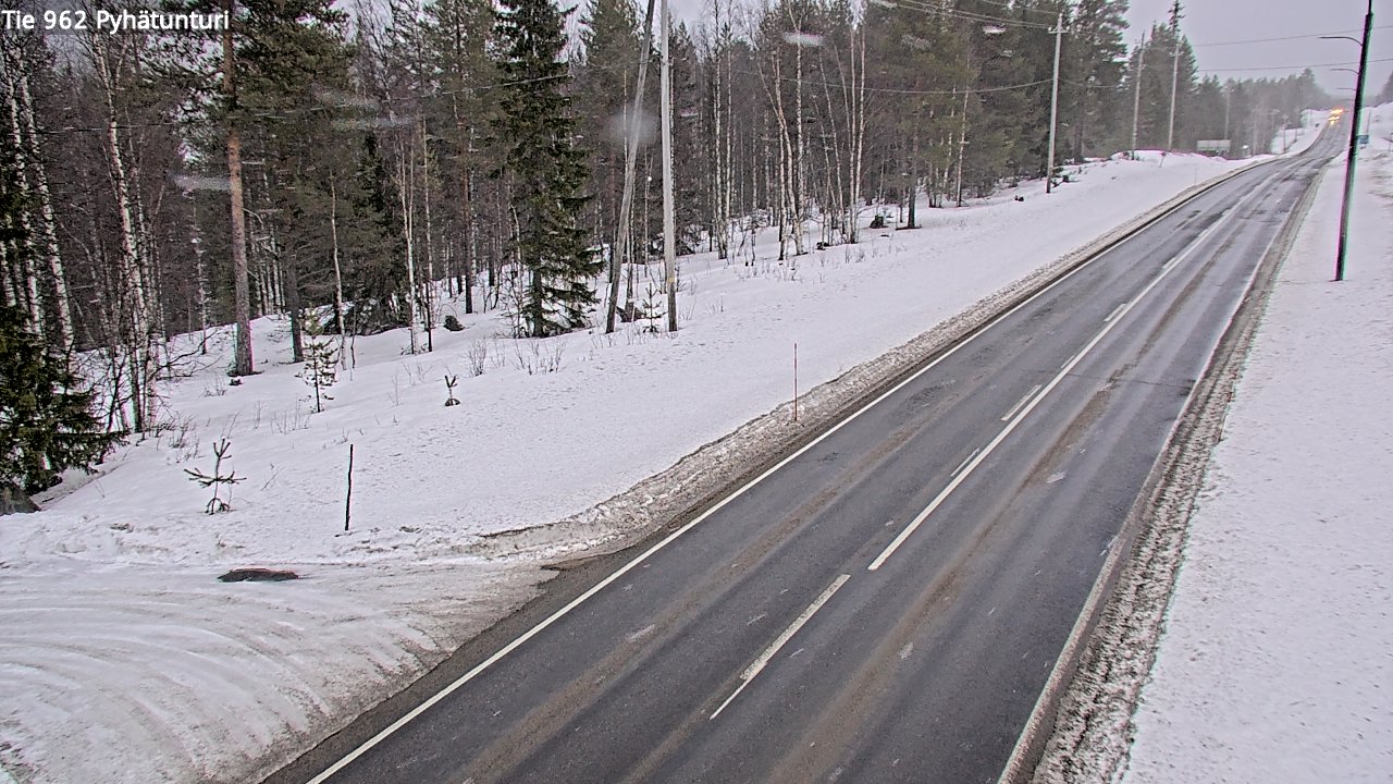 Weather Camera Image Road 962 Pelkosenniemi Pyhätunturi, Pelkosenniemi, Lappi