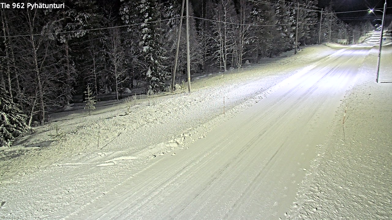 Weather Camera Image Road 962 Pelkosenniemi Pyhätunturi, Pelkosenniemi, Lappi
