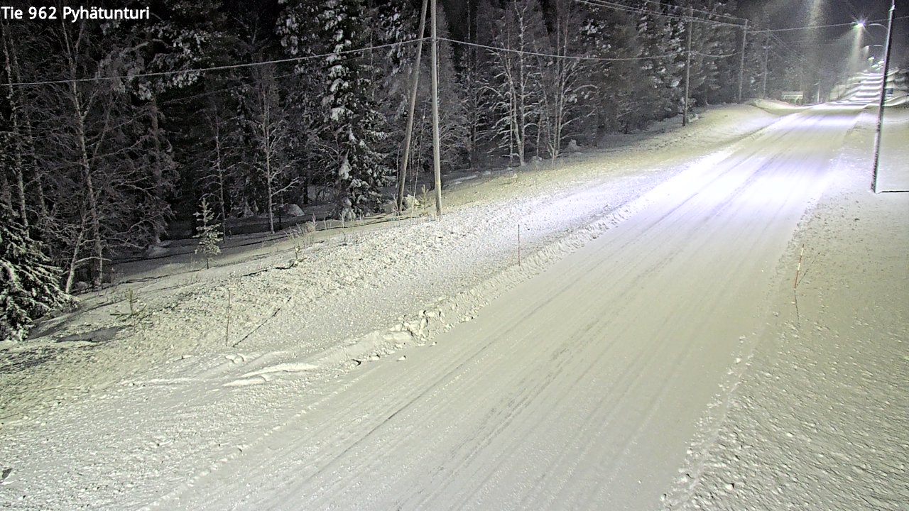 Weather Camera Image Road 962 Pelkosenniemi Pyhätunturi, Pelkosenniemi, Lappi