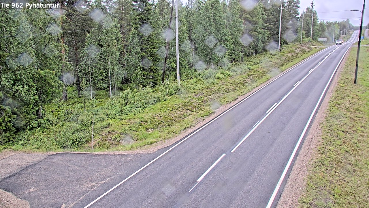 Weather Camera Image Väg 962 Pelkosenniemi Pyhätunturi, Pelkosenniemi, Lappi