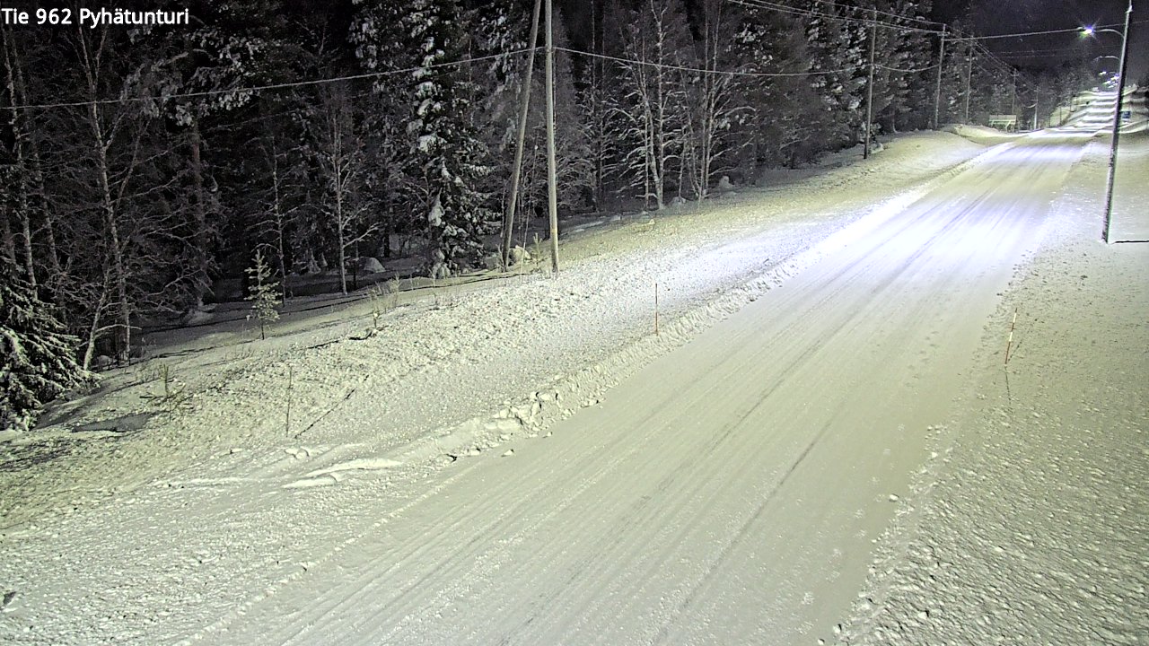 Weather Camera Image Road 962 Pelkosenniemi Pyhätunturi, Pelkosenniemi, Lappi