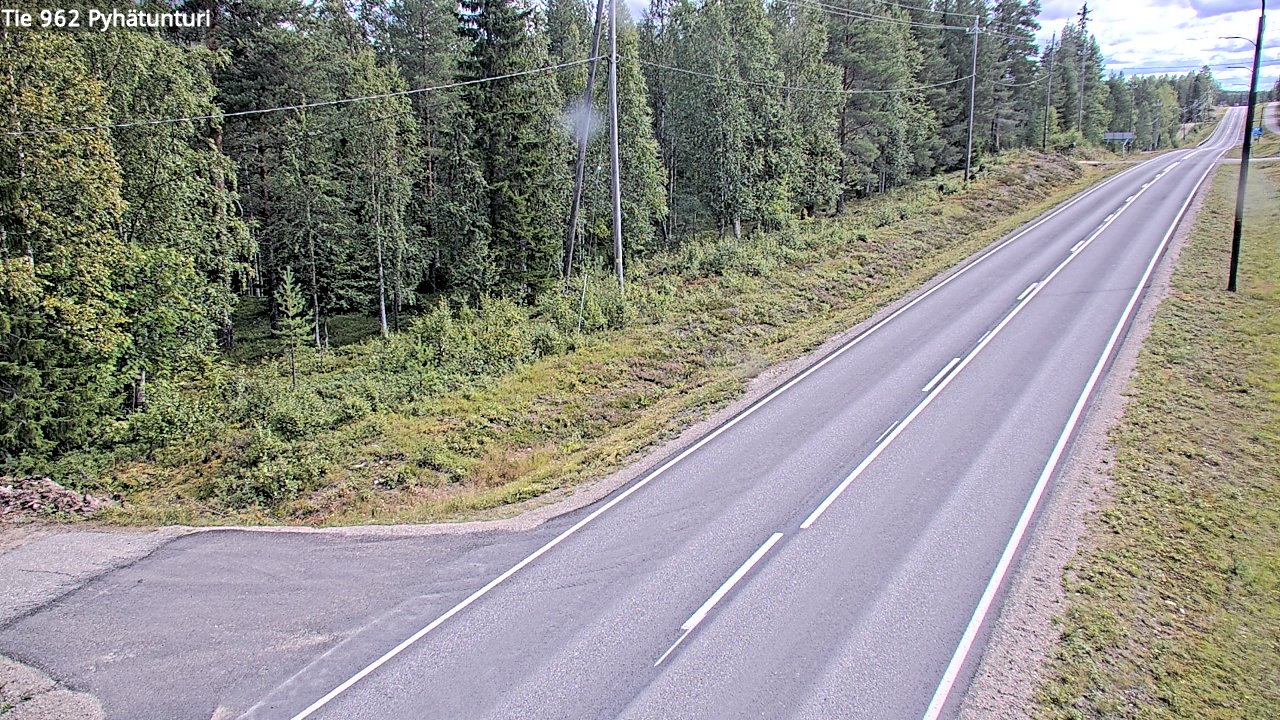 Weather Camera Image Road 962 Pelkosenniemi Pyhätunturi, Pelkosenniemi, Lappi