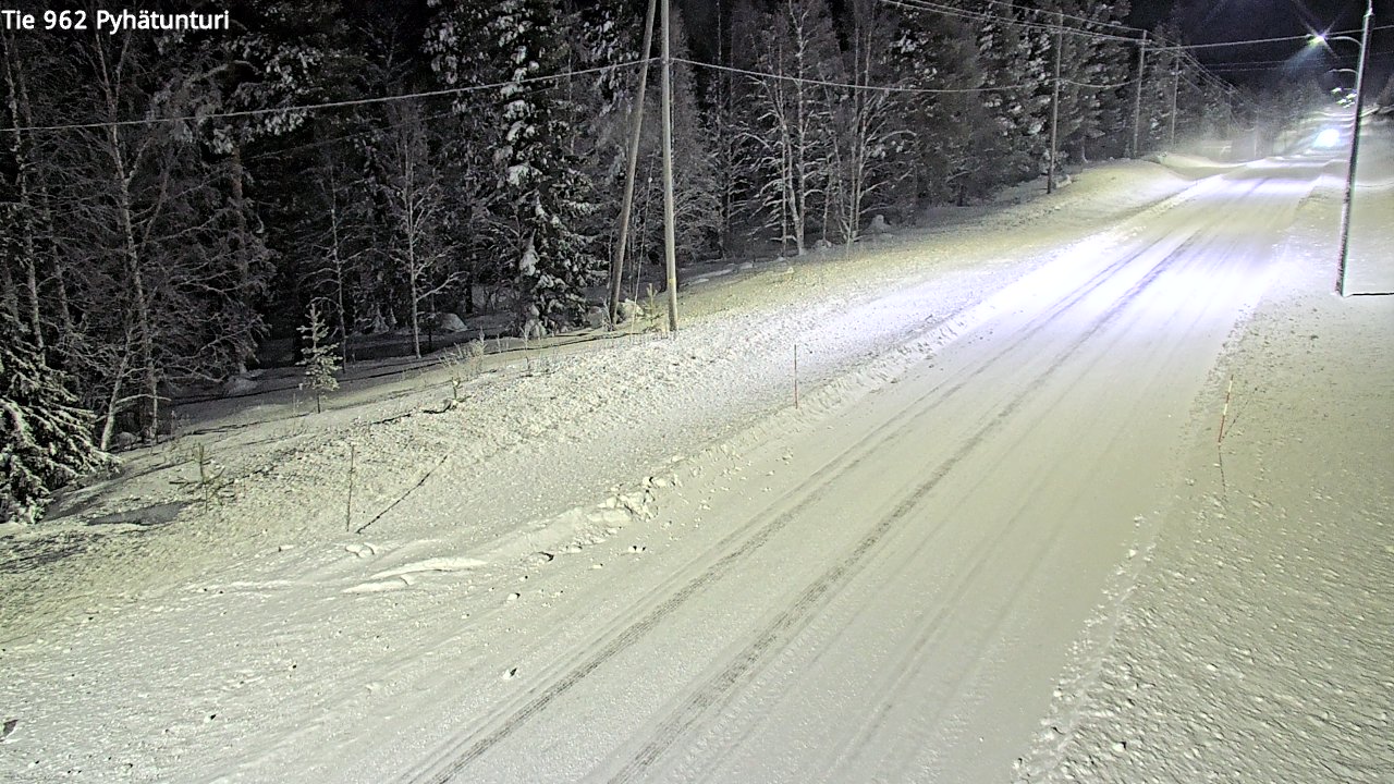 Weather Camera Image Road 962 Pelkosenniemi Pyhätunturi, Pelkosenniemi, Lappi