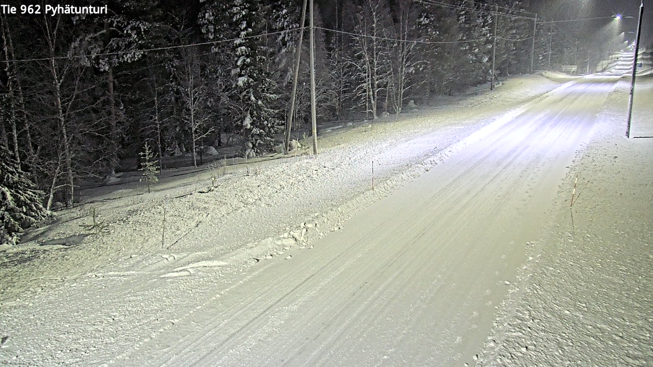 Weather Camera Image Road 962 Pelkosenniemi Pyhätunturi, Pelkosenniemi, Lappi