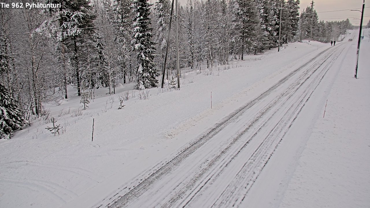 Weather Camera Image Road 962 Pelkosenniemi Pyhätunturi, Pelkosenniemi, Lappi
