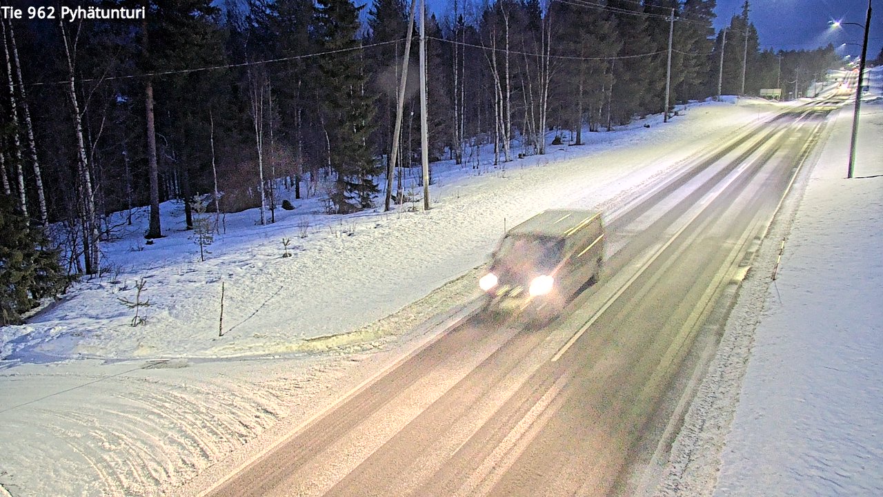Weather Camera Image Road 962 Pelkosenniemi Pyhätunturi, Pelkosenniemi, Lappi