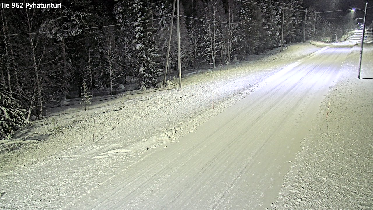 Weather Camera Image Road 962 Pelkosenniemi Pyhätunturi, Pelkosenniemi, Lappi