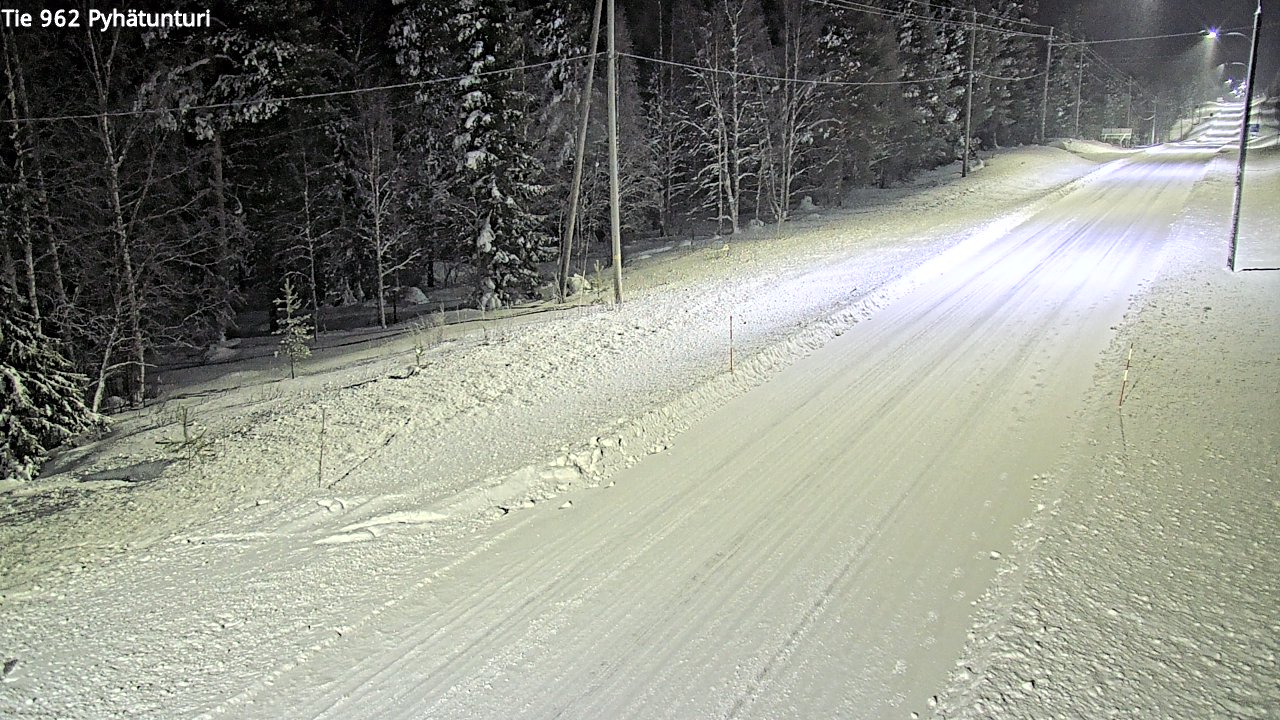 Weather Camera Image Road 962 Pelkosenniemi Pyhätunturi, Pelkosenniemi, Lappi