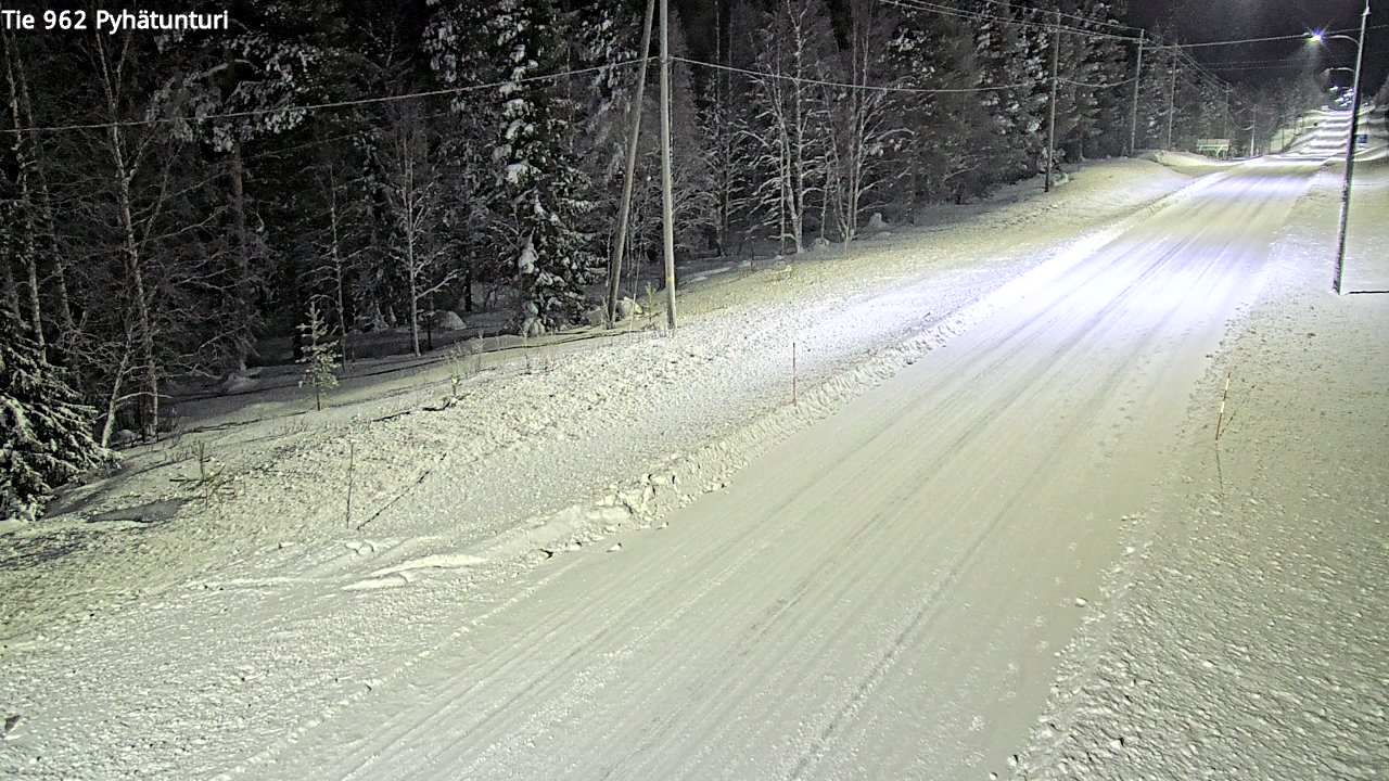 Weather Camera Image Road 962 Pelkosenniemi Pyhätunturi, Pelkosenniemi, Lappi