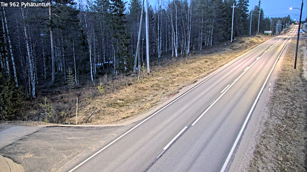 Weather Camera Image Road 962 Pelkosenniemi Pyhätunturi, Pelkosenniemi, Lappi