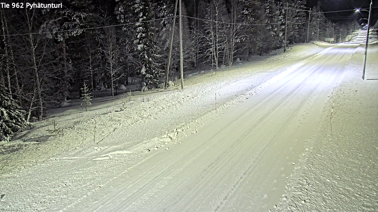 Weather Camera Image Road 962 Pelkosenniemi Pyhätunturi, Pelkosenniemi, Lappi