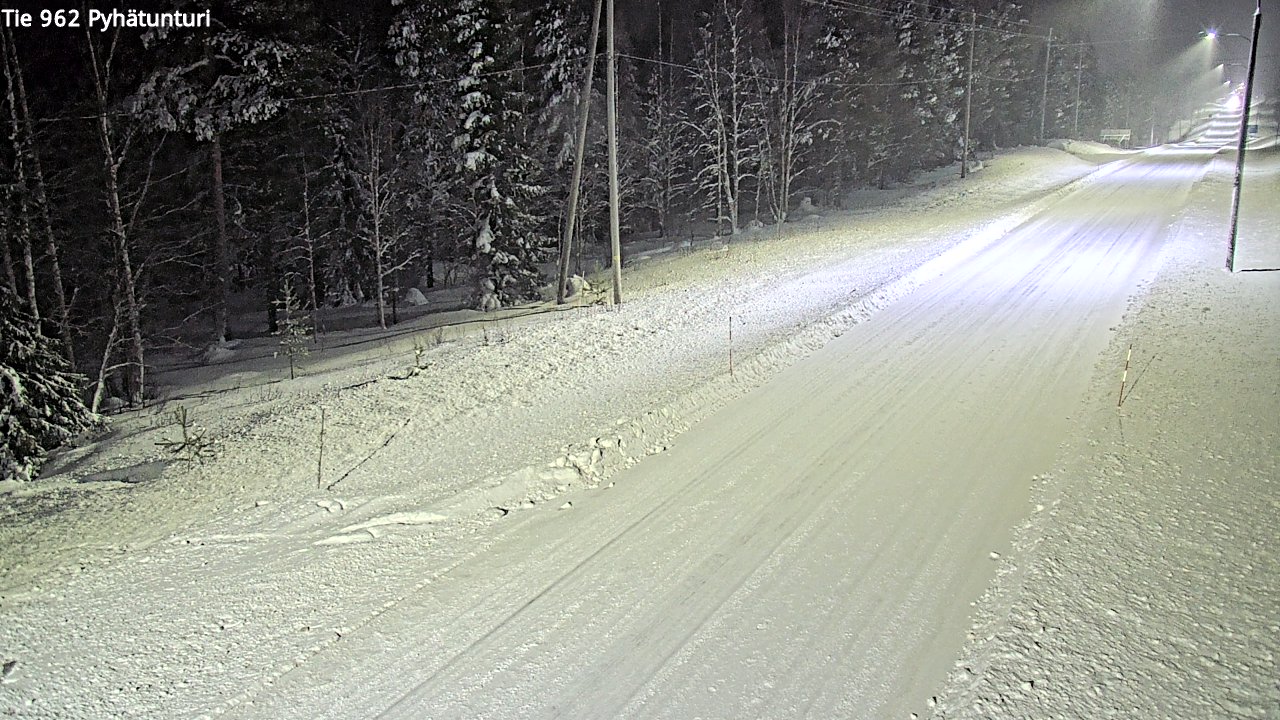 Weather Camera Image Road 962 Pelkosenniemi Pyhätunturi, Pelkosenniemi, Lappi
