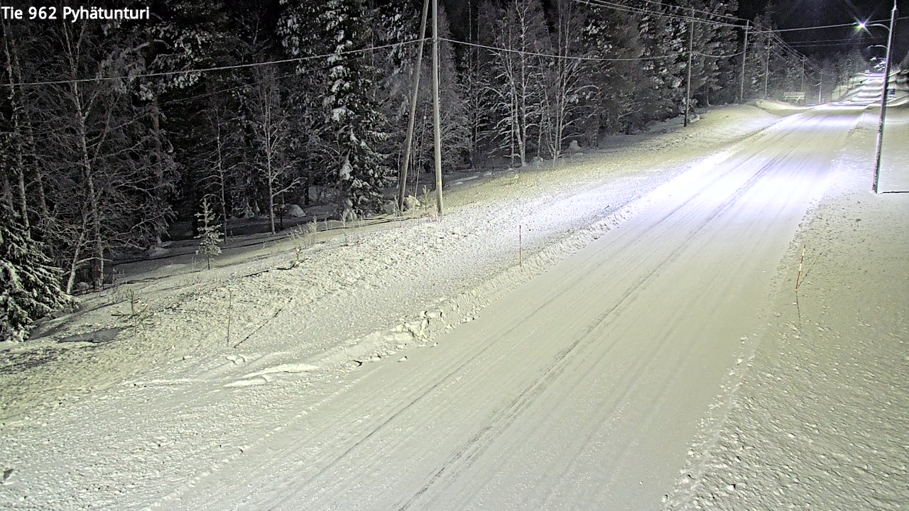Weather Camera Image Road 962 Pelkosenniemi Pyhätunturi, Pelkosenniemi, Lappi