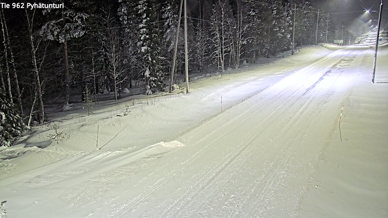 Weather Camera Image Road 962 Pelkosenniemi Pyhätunturi, Pelkosenniemi, Lappi