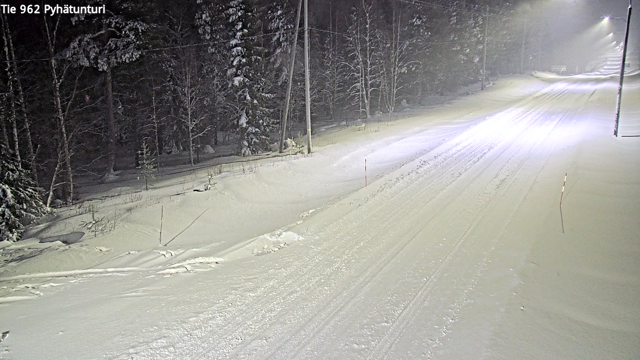 Weather Camera Image Road 962 Pelkosenniemi Pyhätunturi, Pelkosenniemi, Lappi