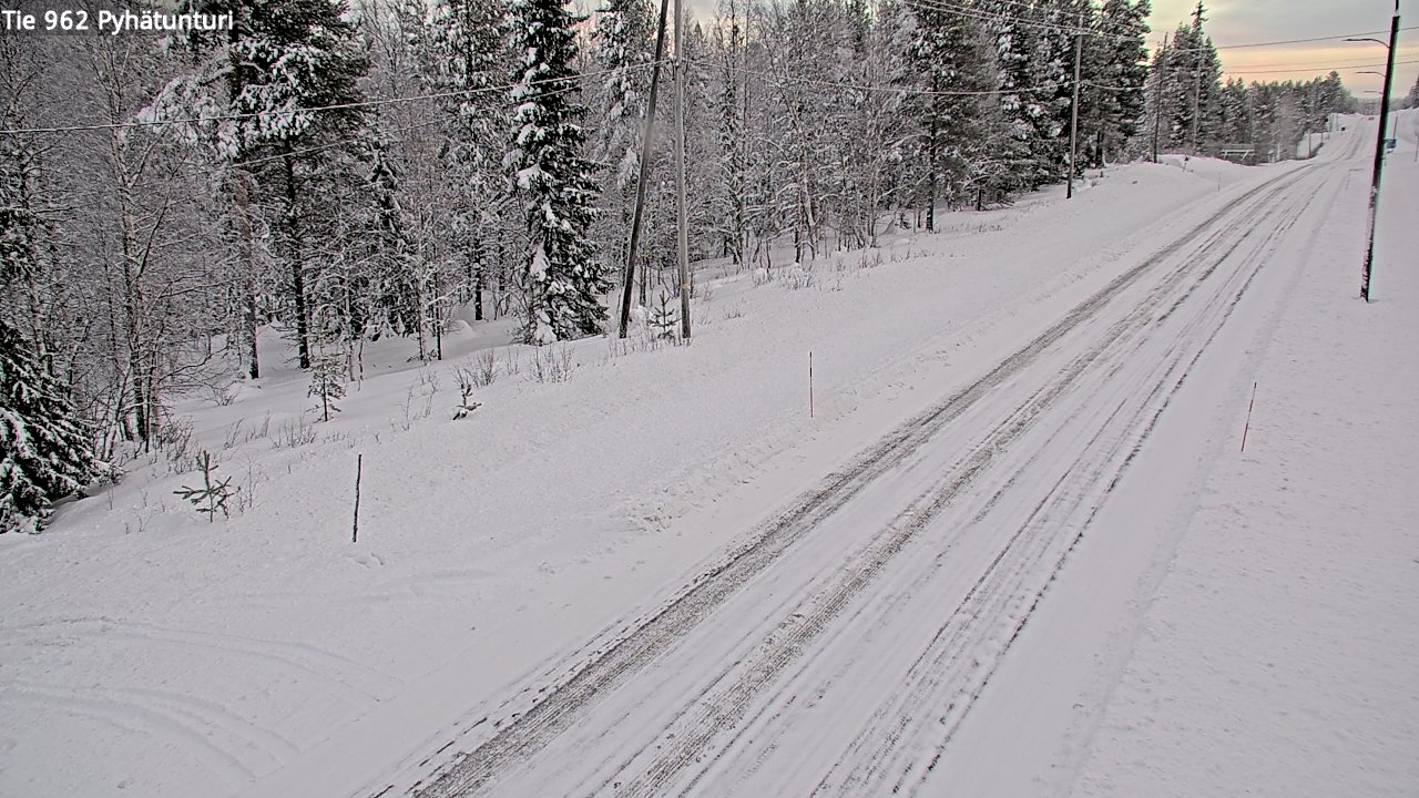 Weather Camera Image Road 962 Pelkosenniemi Pyhätunturi, Pelkosenniemi, Lappi