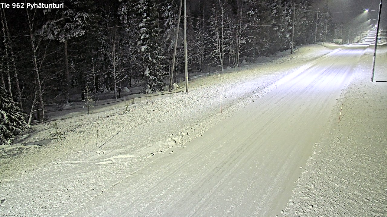 Weather Camera Image Road 962 Pelkosenniemi Pyhätunturi, Pelkosenniemi, Lappi