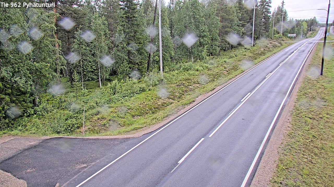 Weather Camera Image Väg 962 Pelkosenniemi Pyhätunturi, Pelkosenniemi, Lappi