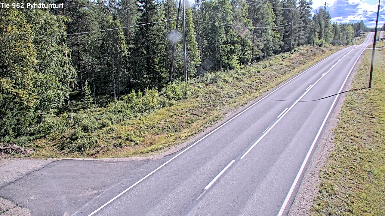 Weather Camera Image Road 962 Pelkosenniemi Pyhätunturi, Pelkosenniemi, Lappi