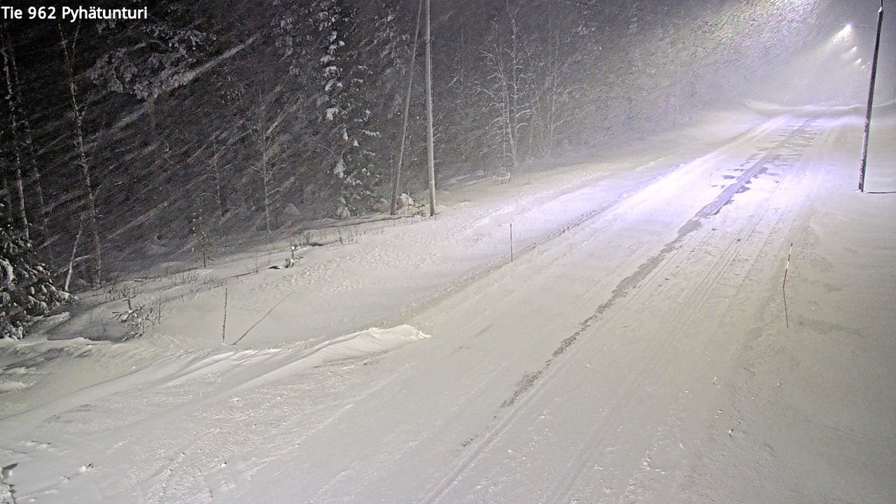 Weather Camera Image Road 962 Pelkosenniemi Pyhätunturi, Pelkosenniemi, Lappi