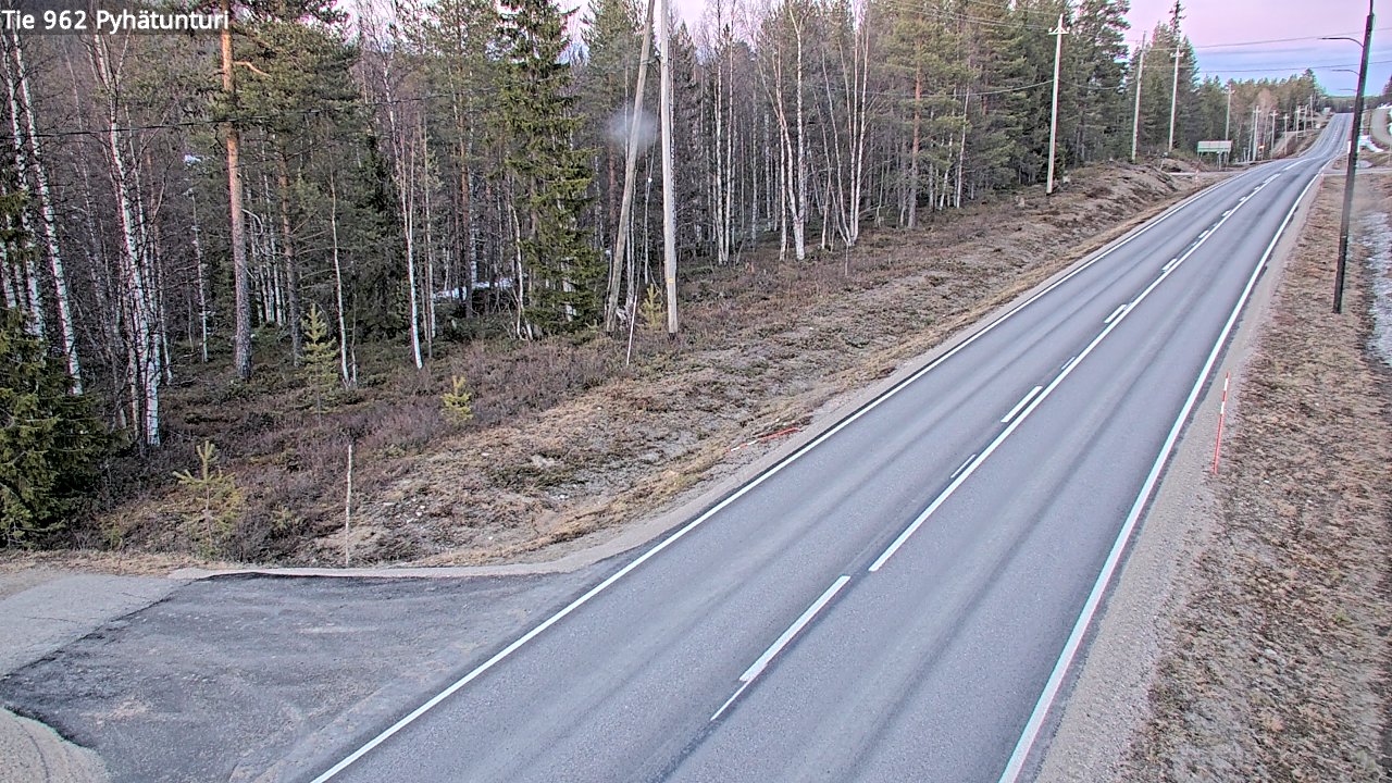 Weather Camera Image Road 962 Pelkosenniemi Pyhätunturi, Pelkosenniemi, Lappi
