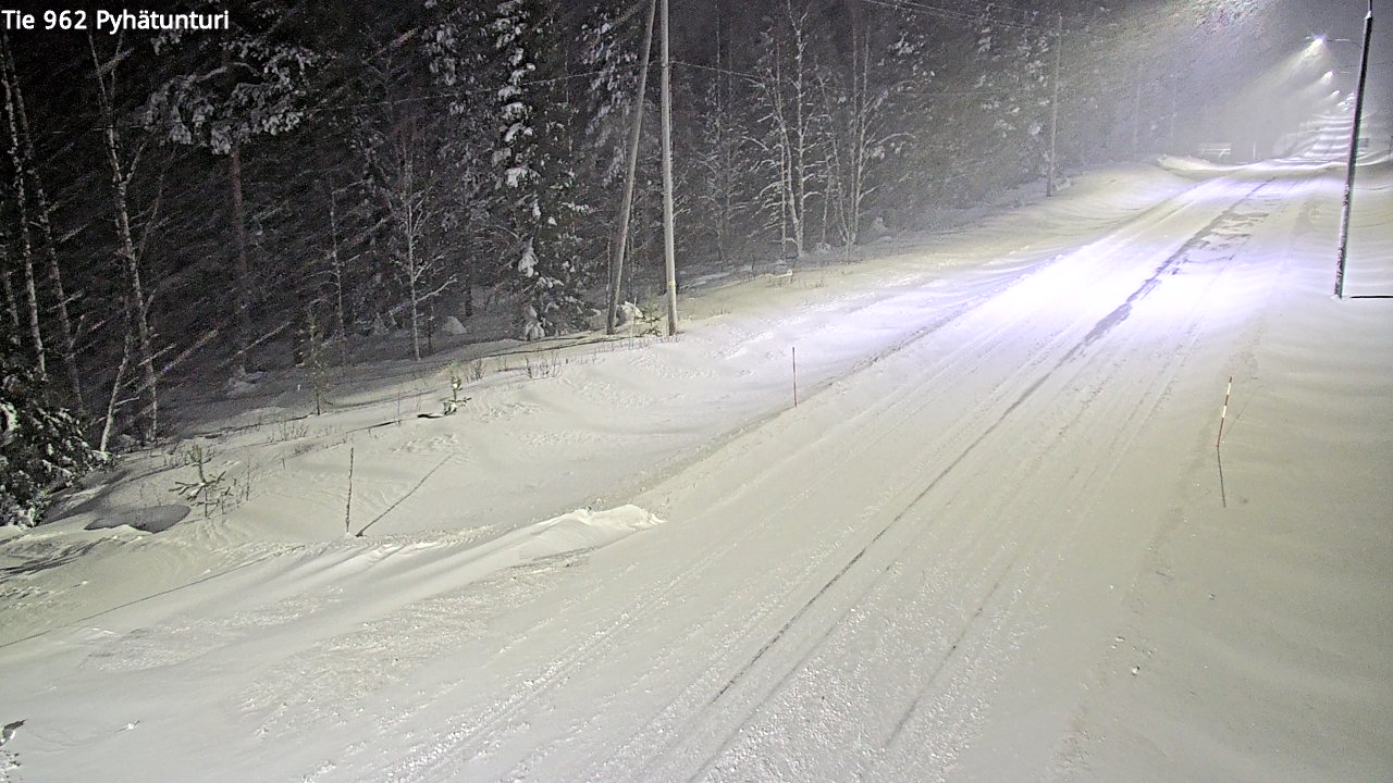 Weather Camera Image Road 962 Pelkosenniemi Pyhätunturi, Pelkosenniemi, Lappi