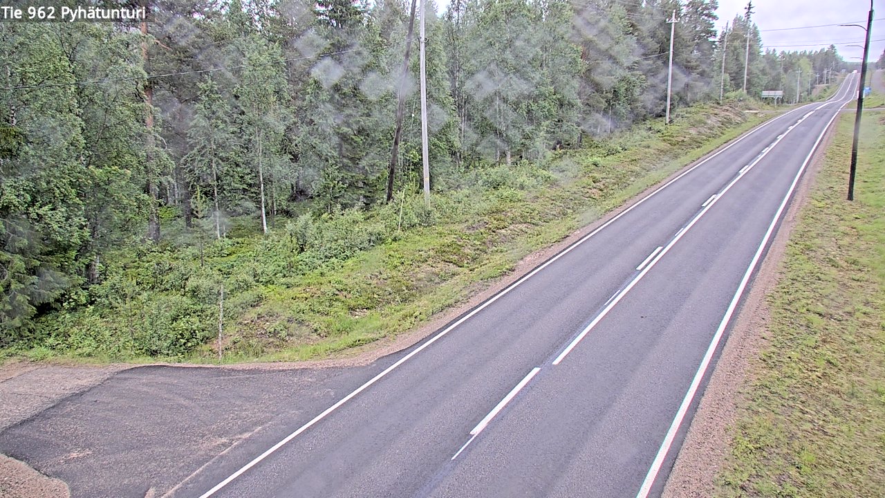 Weather Camera Image Väg 962 Pelkosenniemi Pyhätunturi, Pelkosenniemi, Lappi