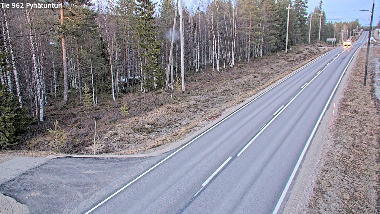 Weather Camera Image Road 962 Pelkosenniemi Pyhätunturi, Pelkosenniemi, Lappi