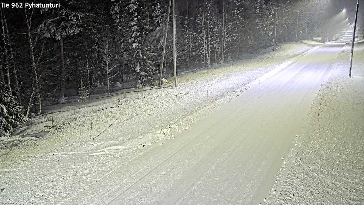 Weather Camera Image Road 962 Pelkosenniemi Pyhätunturi, Pelkosenniemi, Lappi