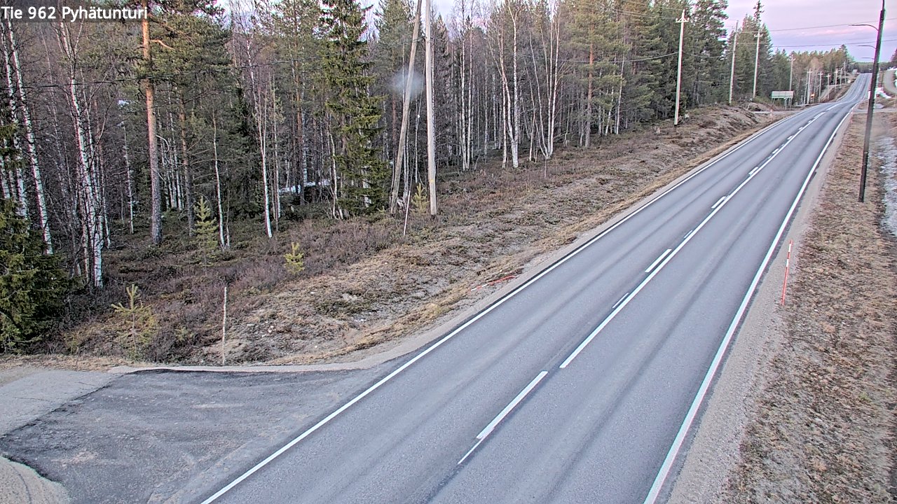 Weather Camera Image Road 962 Pelkosenniemi Pyhätunturi, Pelkosenniemi, Lappi