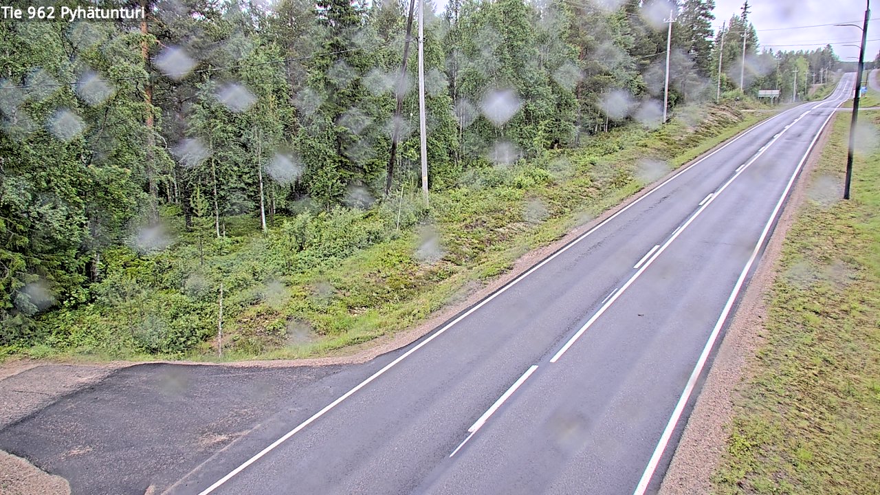 Weather Camera Image Väg 962 Pelkosenniemi Pyhätunturi, Pelkosenniemi, Lappi
