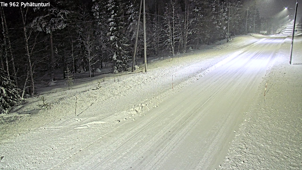 Weather Camera Image Road 962 Pelkosenniemi Pyhätunturi, Pelkosenniemi, Lappi